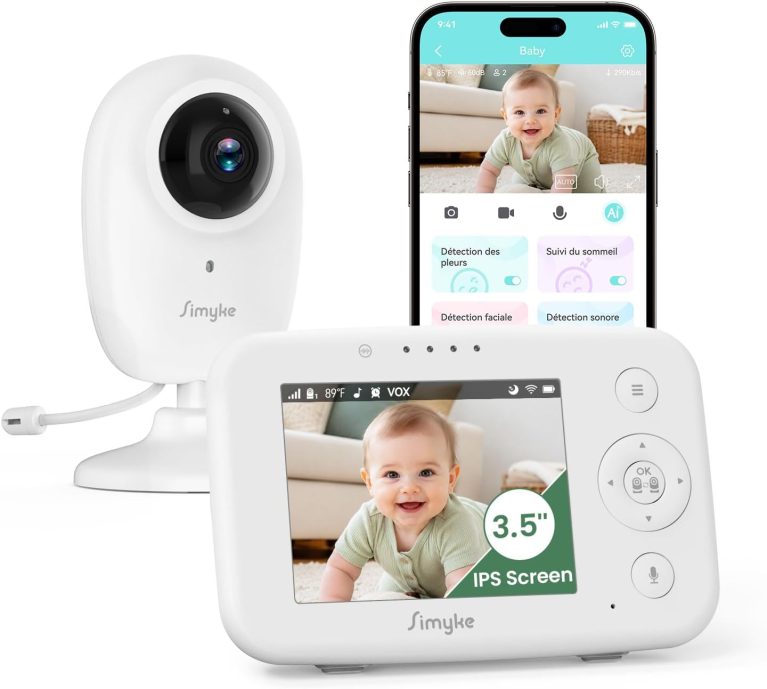 Simyke Babyphone Camera Bebe Ecran 3,5