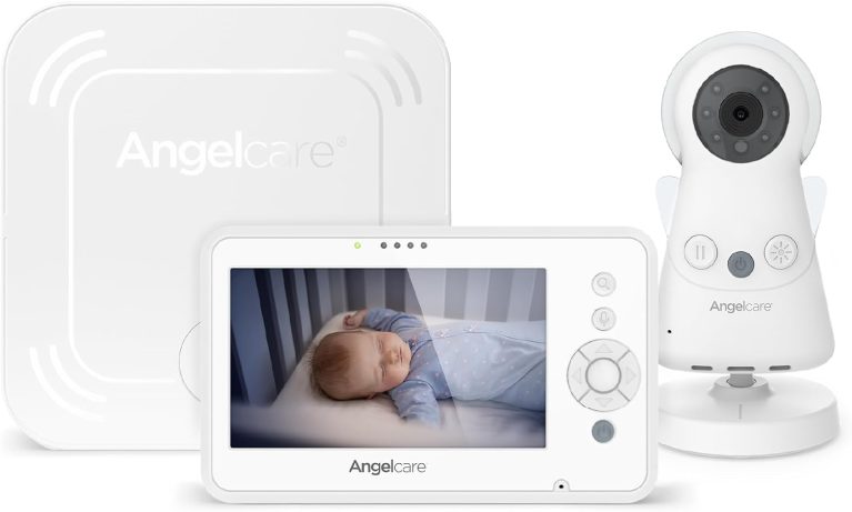 Angelcare AC25, Babyphone Vidéo avec Moniteur de mouvements, écran 4,3