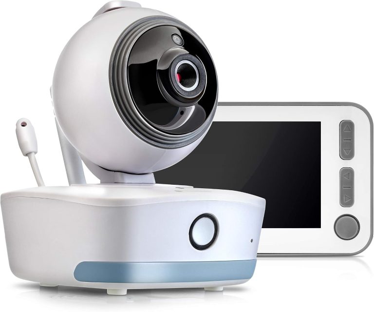 Reer BabyCam XL, Babyphone Vidéo avec Caméra de Vision Nocturne, Suivi de Mouvement, Fonction Interphone, Thermomètre, Berceuses et Veilleuse, référence 80440